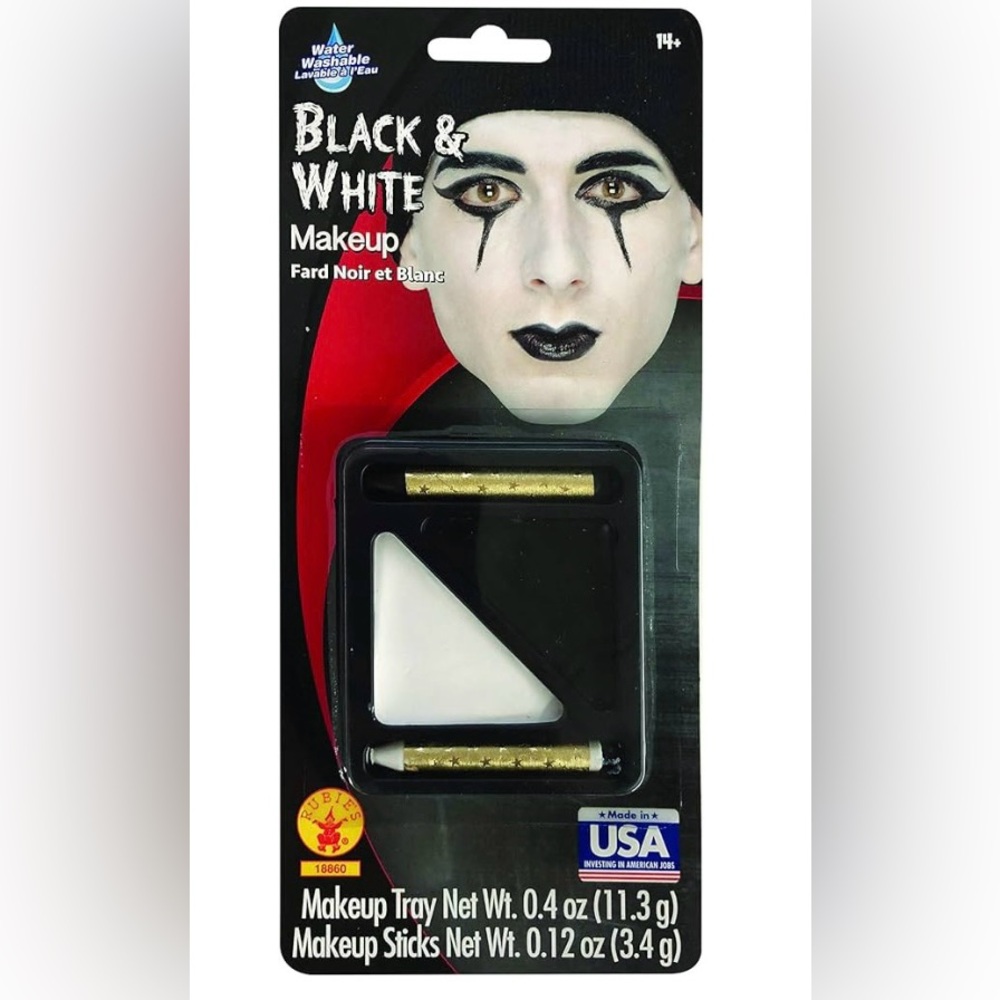 Costume Makeup Rubie's Costume Co Black & White Makeup Kit New